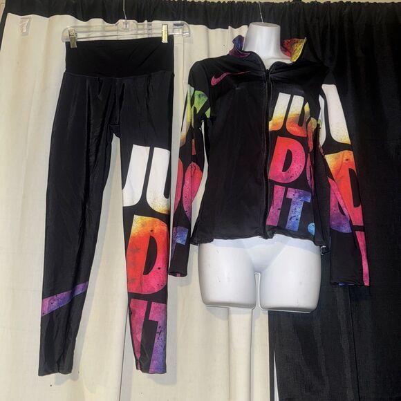 Nike Pants - Womens Nike Just Do It Outfit Set Size Small Leggings & Top Athletic